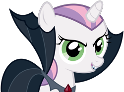 Size: 2908x2163 | Tagged: safe, artist:ocarina0ftimelord, character:sweetie belle, species:pony, species:unicorn, costume, female, filly, simple background, solo, transparent background, vampire, vector