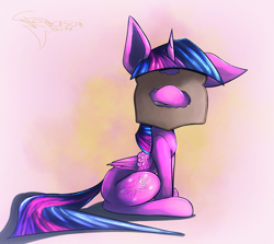 Size: 1600x1427 | Tagged: safe, alternate version, artist:ferasor, character:twilight sparkle, character:twilight sparkle (alicorn), species:alicorn, species:pony, bread, bread head, female, food, simple background, sitting, solo, unamused