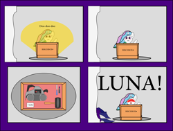 Size: 3024x2282 | Tagged: safe, artist:planetkiller, character:princess celestia, character:princess luna, species:pony, angry, belt sander, birch box, blushing, chisel, comic, cute, hammer, lipstick