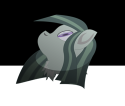 Size: 1024x869 | Tagged: safe, artist:planetkiller, character:marble pie, species:pony, bust, chest fluff, female, looking up, meta, profile, simple background, solo