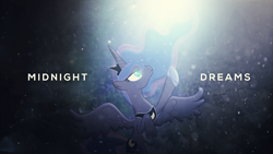 Size: 1920x1080 | Tagged: safe, artist:divideddemensions, artist:flizzick, artist:foxy-noxy, character:princess luna, female, night, particles, ponyville, pose, solo, vector, wallpaper