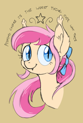 Size: 544x802 | Tagged: safe, artist:tehflah, oc, oc only, oc:joyous ways, species:bat pony, species:pony, bust, looking at you, portrait, simple background, solo
