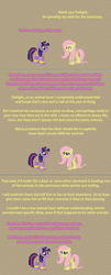 Size: 504x1242 | Tagged: safe, artist:verve, character:fluttershy, character:twilight sparkle, character:twilight sparkle (alicorn), species:alicorn, species:pegasus, species:pony, episode:fluttershy leans in, g4, my little pony: friendship is magic, armband, ask genie twilight, comic, female, gem, genie, headband, horn ring, jewelry, leg brace, mare, pixel art, wing jewelry
