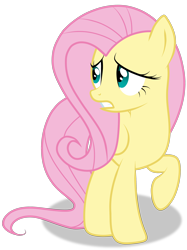 Size: 2048x2732 | Tagged: safe, artist:prismaticstars, character:fluttershy, species:pony, episode:the saddle row review, g4, my little pony: friendship is magic, female, high res, raised hoof, simple background, solo, transparent background, vector, worried