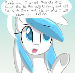 Size: 555x540 | Tagged: dead source, safe, artist:marytheechidna, species:pony, ask the console ponies, console ponies, nintendo, ponified, solo, wii, wii pony