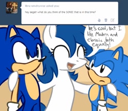 Size: 474x411 | Tagged: safe, artist:marytheechidna, character:sonic the hedgehog, oc, species:pony, ask the console ponies, console ponies, crossover, ponified, sega, sonic the hedgehog (series), tumblr