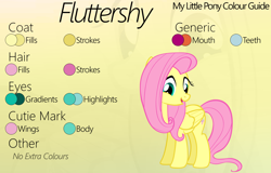 Size: 1280x820 | Tagged: safe, artist:liggliluff, character:fluttershy, species:pony, female, reference sheet, solo, vector