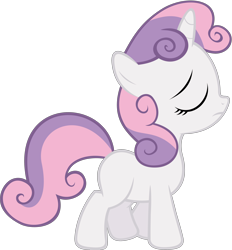 Size: 3000x3232 | Tagged: safe, artist:ocarina0ftimelord, character:sweetie belle, species:pony, species:unicorn, episode:family appreciation day, g4, my little pony: friendship is magic, .svg available, eyes closed, female, filly, simple background, solo, transparent background, vector, vector trace