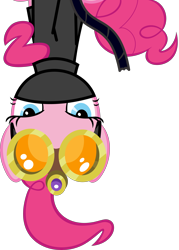 Size: 3918x5460 | Tagged: safe, artist:ocarina0ftimelord, character:pinkie pie, species:earth pony, species:pony, episode:pinkie spy, episode:the crystal empire, g4, my little pony: equestria girls, my little pony: friendship is magic, .svg available, absurd resolution, catsuit, female, goggles, mare, simple background, solo, transparent background, vector, vector trace