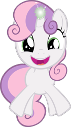 Size: 2205x3925 | Tagged: safe, artist:ocarina0ftimelord, character:sweetie belle, species:pony, species:unicorn, episode:one bad apple, g4, my little pony: friendship is magic, female, filly, magic, simple background, sweetie belle's magic brings a great big smile, transparent background, vector