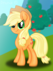 Size: 2048x2732 | Tagged: safe, artist:prismaticstars, character:applejack, species:pony, female, high res, solo, tree