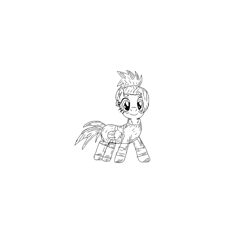 Size: 940x912 | Tagged: safe, artist:nupiethehero, character:fluttershy, species:pony, anime, black and white, clothing, crossover, dragon ball, dragon ball super, grayscale, kale (dragon ball), monochrome, ponified, sketch