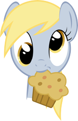 Size: 5000x7739 | Tagged: safe, artist:foxy-noxy, character:derpy hooves, species:pegasus, species:pony, absurd resolution, female, mare, muffin, simple background, solo, transparent background, vector