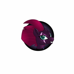 Size: 1200x1200 | Tagged: safe, artist:lakword, character:tempest shadow, my little pony: the movie (2017), bust, commander, female, happy, icon, movie, pretty pretty tempest, simple background, smiling, solo, transparent background