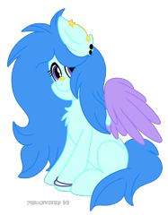 Size: 2048x2732 | Tagged: safe, artist:prismaticstars, oc, oc only, oc:blue blitz, species:pegasus, species:pony, female, high res, mare, simple background, sitting, solo, transparent background