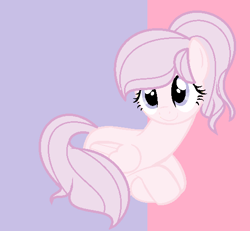Size: 524x484 | Tagged: safe, artist:rose-moonlightowo, oc, oc only, parent:fluttershy, parent:starlight glimmer, parents:glimmershy, unnamed oc, species:pegasus, species:pony, female, mare, prone, solo