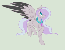 Size: 2272x1752 | Tagged: safe, artist:rose-moonlightowo, oc, oc only, parent:princess celestia, parent:queen chrysalis, parents:chryslestia, species:pegasus, species:pony, colored wings, female, magical lesbian spawn, mare, multicolored wings, offspring, simple background, solo