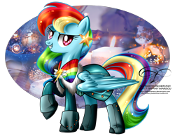 Size: 1292x1004 | Tagged: safe, artist:tiffanymarsou, character:rainbow dash, species:pegasus, species:pony, alternate hairstyle, clothing, cute, dashabetes, female, grin, looking at you, raised hoof, simple background, smiling, solo, transparent background