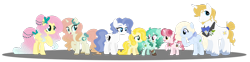 Size: 1024x252 | Tagged: safe, artist:strawberry-spritz, character:fluttershy, character:prince blueblood, oc, parent:fluttershy, parent:prince blueblood, parents:blueshy, alternate hairstyle, beard, blueshy, facial hair, family, female, male, offspring, shipping, simple background, straight, transparent background