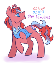 Size: 1956x2332 | Tagged: safe, artist:breeoche, oc, oc only, oc:suki, species:changeling, species:reformed changeling, agender, changedlingified, changelingified, cutie mark, english, hybrid, lgbt, pride, raised hoof, simple background, solo, species swap, white background