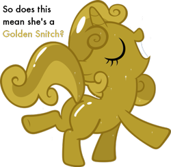 Size: 513x500 | Tagged: safe, artist:ocarina0ftimelord, character:sweetie belle, harry potter, luster dust, plot, quidditch, sweetie gold