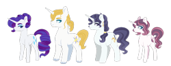 Size: 1424x552 | Tagged: safe, artist:whalepornoz, character:prince blueblood, character:rarity, parent:prince blueblood, parent:rarity, parents:rariblood, ship:rariblood, family, female, male, offspring, shipping, simple background, straight, transparent background