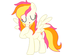 Size: 2732x2048 | Tagged: safe, artist:prismaticstars, oc, oc:sunkist, species:pegasus, species:pony, :o, female, high res, mare, open mouth, simple background, solo, transparent background, vector