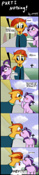 Size: 900x4000 | Tagged: safe, artist:zouyugi, character:starlight glimmer, character:sunburst, species:pony, species:unicorn, ship:starburst, g4, blushing, comic, cute, dialogue, eyes closed, female, floppy ears, kiss on the cheek, kissing, looking at each other, male, mare, nothing, ponyville, profile, shipping, sky, stallion, straight, three quarter view
