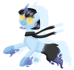 Size: 1980x1869 | Tagged: safe, artist:spokenmind93, oc, oc only, species:pony, species:unicorn, crossover, female, ghost pony, glowing eyes, lampent, mare, pokémon, ponified, ponymon, shadow, shadow pony, signature, simple background, solo, transparent background