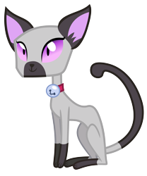 Size: 5000x6000 | Tagged: safe, artist:reginault, episode:pinkie apple pie, g4, my little pony: friendship is magic, .svg available, absurd resolution, animal, bell, bell collar, cat, collar, goldie delicious' cats, purple eyes, siamese cat, simple background, solo, transparent background, vector