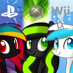 Size: 1528x1536 | Tagged: safe, artist:marytheechidna, console ponies, looking at you, playstation, profile picture, smiling, wii, xbox