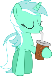 Size: 3222x4703 | Tagged: safe, artist:daydreamsyndrom, character:lyra heartstrings, female, simple background, smoothie, solo, transparent background, vector