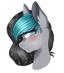 Size: 1500x1700 | Tagged: safe, artist:adostume, oc, oc only, species:pony, blushing, simple background, smiling, solo, transparent background