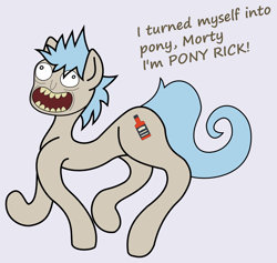 Size: 2048x1941 | Tagged: safe, artist:bitrate16, character:pony rick, species:earth pony, species:pony, episode:grannies gone wild, g4, my little pony: friendship is magic, crossover, ponified, rick and morty, rick sanchez, vector, wat