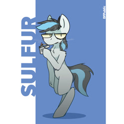 Size: 2000x2000 | Tagged: safe, artist:dfs, artist:difis, oc, oc only, species:earth pony, species:pony, cigarette, commission, lighter, smoking, solo