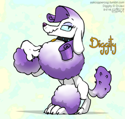 Size: 1000x950 | Tagged: safe, artist:drjavi, character:rarity, oc, oc:diggity, species:diamond dog, diamond dogified, poodle, raripoodle, solo, species swap