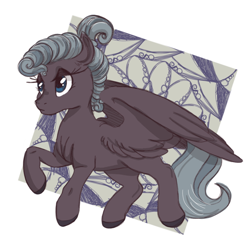 Size: 1024x1024 | Tagged: safe, artist:laps-sp, oc, species:pegasus, species:pony, colored hooves, female, mare, raised hoof, solo