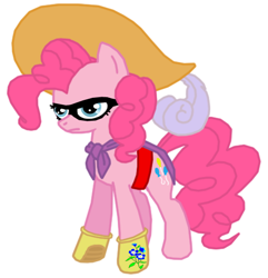 Size: 486x504 | Tagged: safe, artist:death-driver-5000, character:pinkie pie, crossover, masked avenger, superhero, winnie the pooh