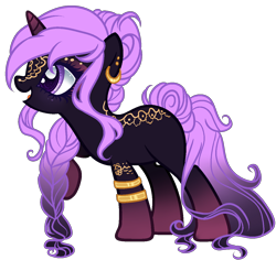Size: 1230x1160 | Tagged: safe, artist:gihhbloonde, base used, oc, oc only, species:pony, species:unicorn, braid, female, mare, simple background, solo, transparent background