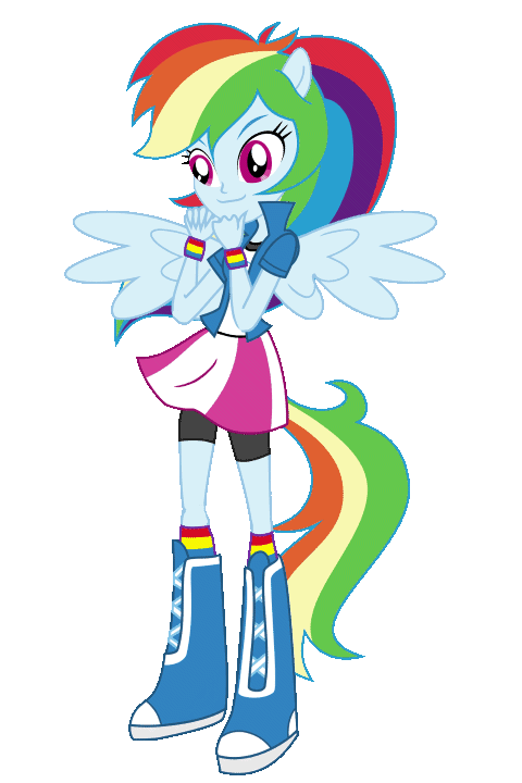 Size: 480x720 | Tagged: safe, artist:aqua-pony, artist:dsiak, edit, character:rainbow dash, my little pony:equestria girls, animated, female, ponied up, punch, simple background, solo, transparent background