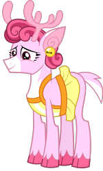 Size: 1606x2679 | Tagged: safe, artist:whalepornoz, character:bori, species:deer, species:reindeer, episode:best gift ever, g4, my little pony: friendship is magic, .svg available, bell, clothing, cloven hooves, doe, female, simple background, skirt, solo, transparent background, vector