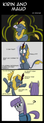 Size: 1000x2800 | Tagged: safe, artist:zouyugi, character:maud pie, character:winter flame, species:earth pony, species:kirin, species:pony, episode:sounds of silence, g4, my little pony: friendship is magic, clothing, comic, dialogue, eyes closed, female, floppy ears, happy, head tilt, mare, smiling