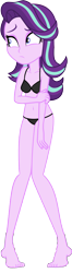 Size: 3000x11436 | Tagged: safe, artist:aqua-pony, artist:gabosor, edit, editor:marno, editor:slayerbvc, character:starlight glimmer, equestria girls:mirror magic, g4, my little pony: equestria girls, my little pony:equestria girls, spoiler:eqg specials, absurd resolution, barefoot, black underwear, bra, breasts, clothing, edited edit, embarrassed, feet, female, panties, show accurate, simple background, solo, thong, transparent background, underwear, underwear edit, vector, vector edit