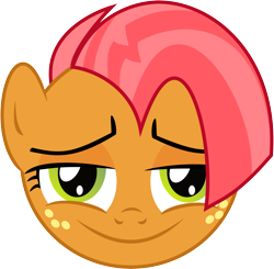 Size: 3063x3000 | Tagged: safe, artist:caliazian, character:babs seed, species:pony, episode:one bad apple, g4, my little pony: friendship is magic, babsface, female, looking at you, simple background, smiling, smug, transparent background, vector