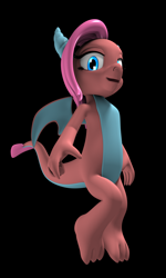 Size: 1500x2500 | Tagged: safe, artist:argos90, character:mina, species:pony, spoiler:comic, spoiler:comicff14, 3d, black background, blender, looking at you, simple background