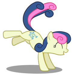 Size: 4000x4000 | Tagged: safe, artist:mundschenk85, character:bon bon, character:sweetie drops, species:pony, absurd resolution, amused, bon bon is amused, bucking, cute, female, simple background, solo, transparent background, vector