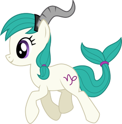 Size: 999x1017 | Tagged: safe, artist:chipmagnum, species:pony, capricorn, female, ponyscopes, simple background, solo, transparent background, vector