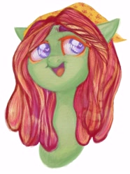 Size: 4457x6000 | Tagged: safe, artist:hippykat13, character:tree hugger, species:earth pony, species:pony, bust, colored pupils, cute, design, happy, heart eyes, huggerbetes, open mouth, portrait, simple background, solo, white background, wingding eyes