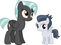 Size: 1046x764 | Tagged: safe, artist:whalepornoz, character:rumble, character:thunderlane, species:pegasus, species:pony, female, filly, lightningroad, mare, rule 63, simple background, sisters, transparent background, tumble, vector