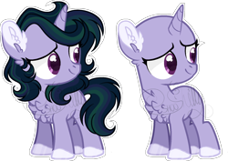 Size: 1724x1223 | Tagged: safe, artist:sh3llysh00, artist:strawberry-spritz, base used, oc, oc only, oc:lucky emerald, parent:rainbow dash, parent:twilight sparkle, parents:twidash, species:pony, species:unicorn, bald, female, filly, magical lesbian spawn, offspring, simple background, solo, transparent background, watermark